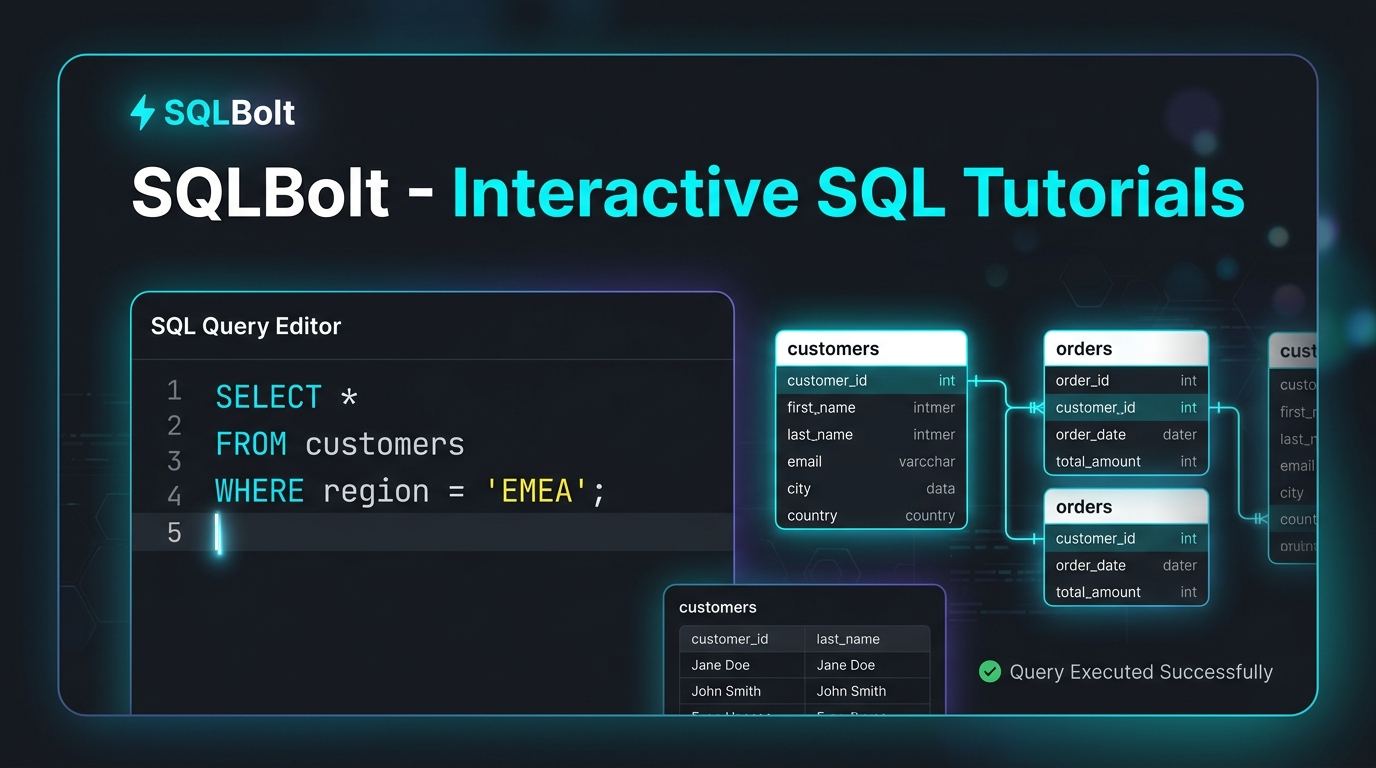 Preview of SQLBolt